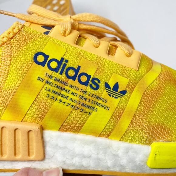 Adidas Yellow/Orange NMD R1 Casual Sneakers Lace Up Men's Size 13 EUC - Picture 7 of 9
